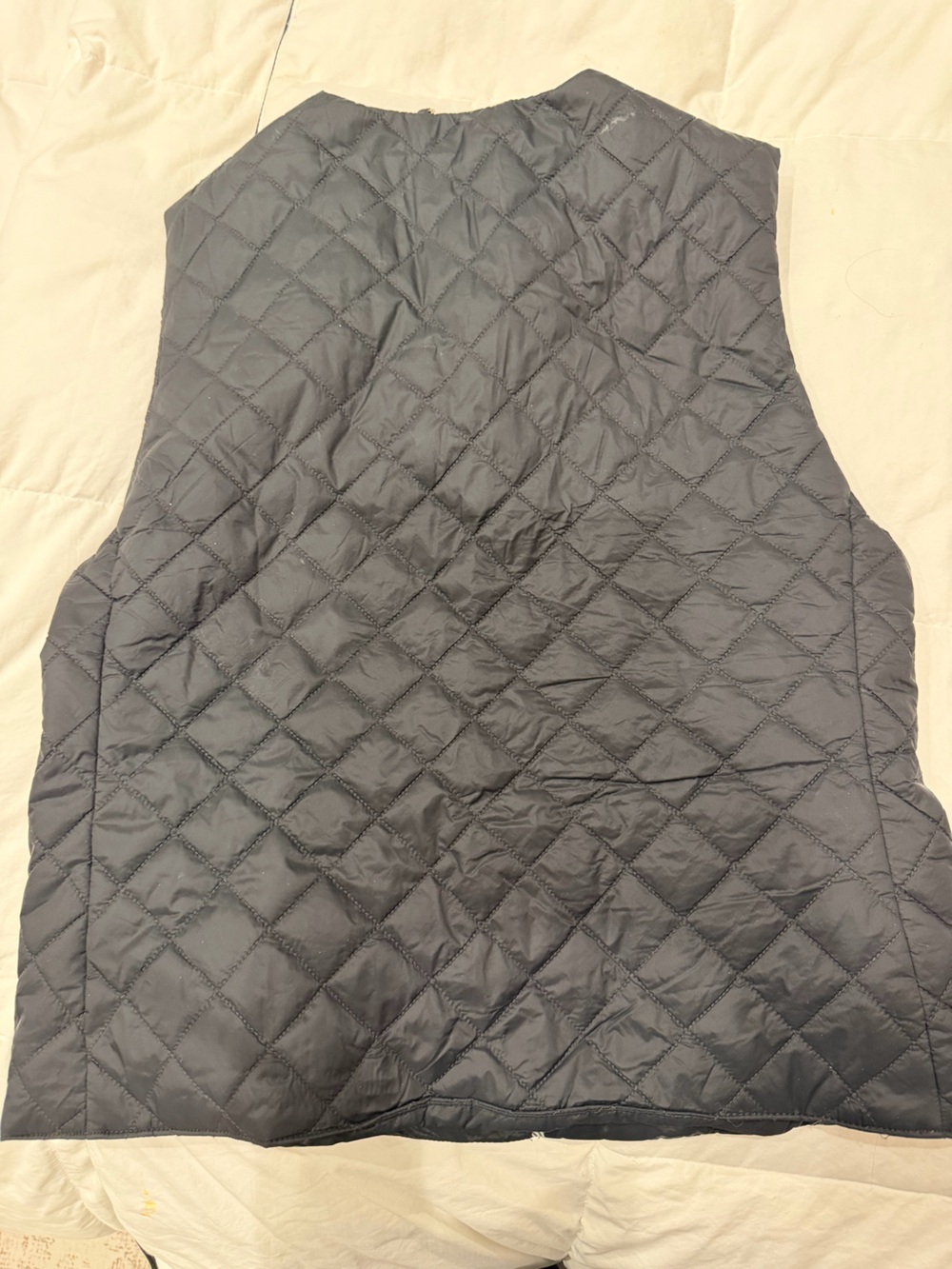 J. Crew Quilted Diamond Vest - Charcoal
